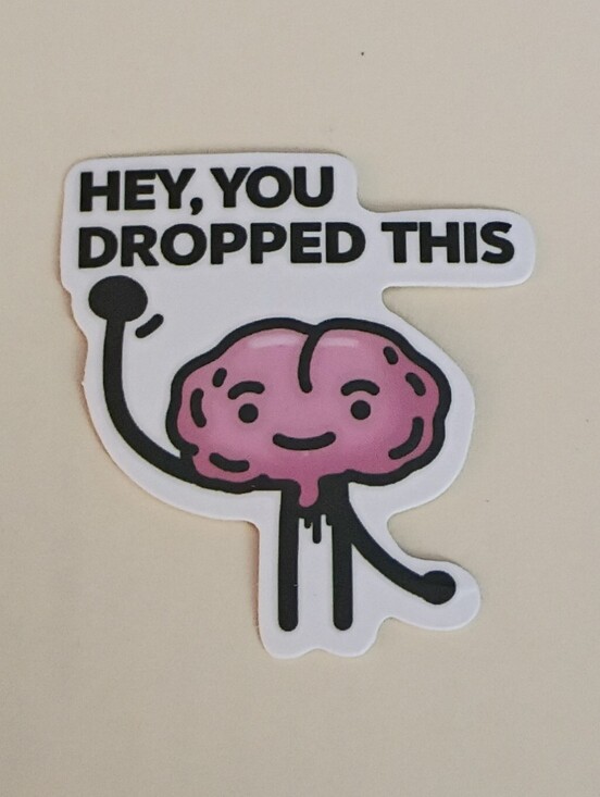 Stickers Other - 10/$10 Stickers Decal - Hey, You Dropped This - Pink Brain